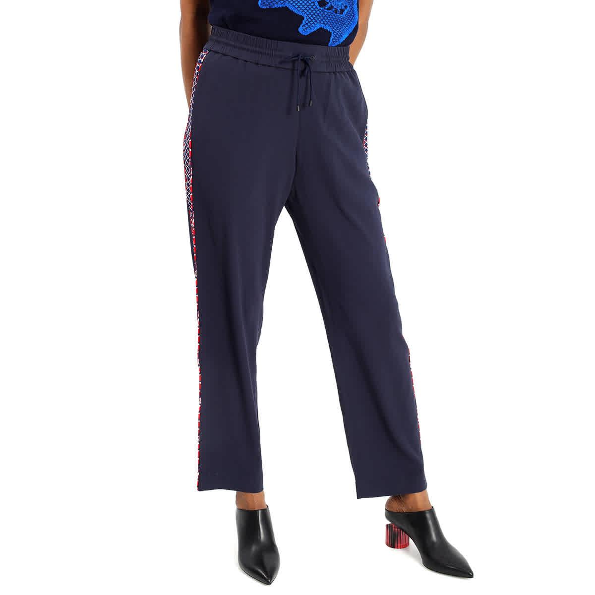 Kenzo Midnight Blue Straight-Leg Cropped Track Pants by KENZO