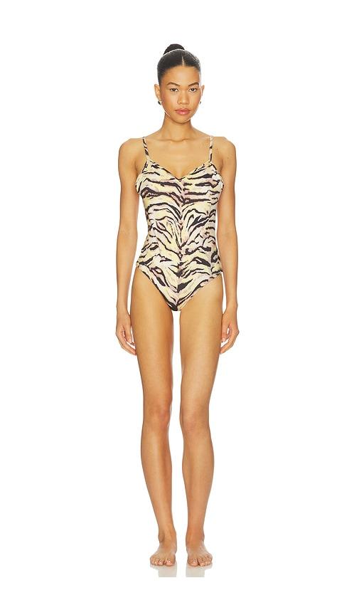 Kenzo Tiger Swimsuit in Brown by KENZO