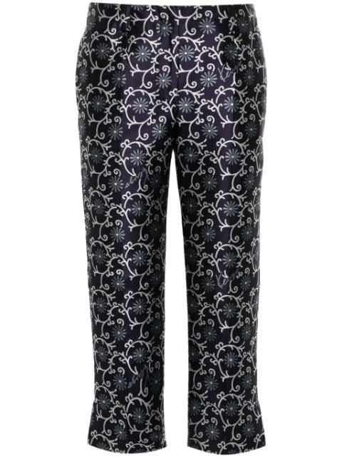 Marguerite jacquard cropped trousers by KENZO