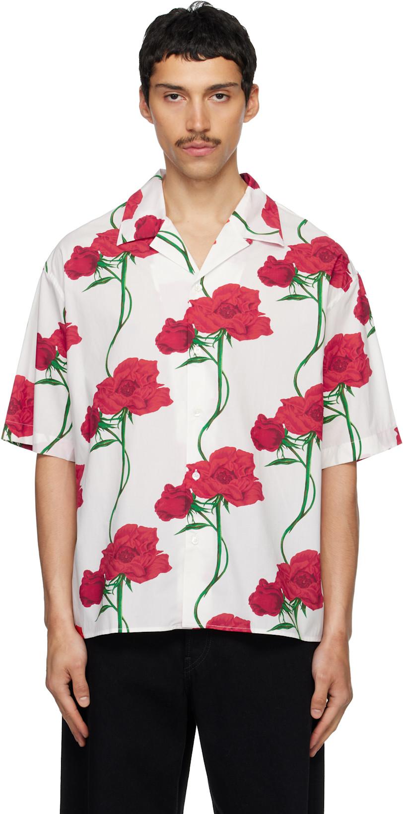 Off-White Kenzo Paris 'KENZO Archive Rose' Short Sleeve Shirt by KENZO