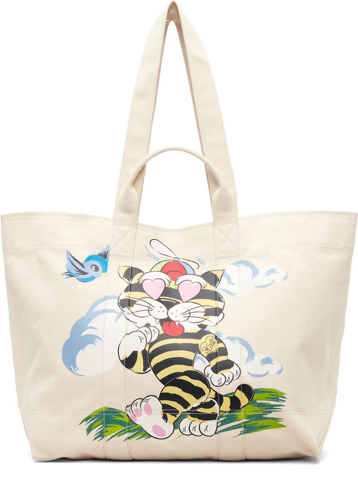 Off-White Kenzo Paris 'KENZO Cartoon' Large Tote by KENZO