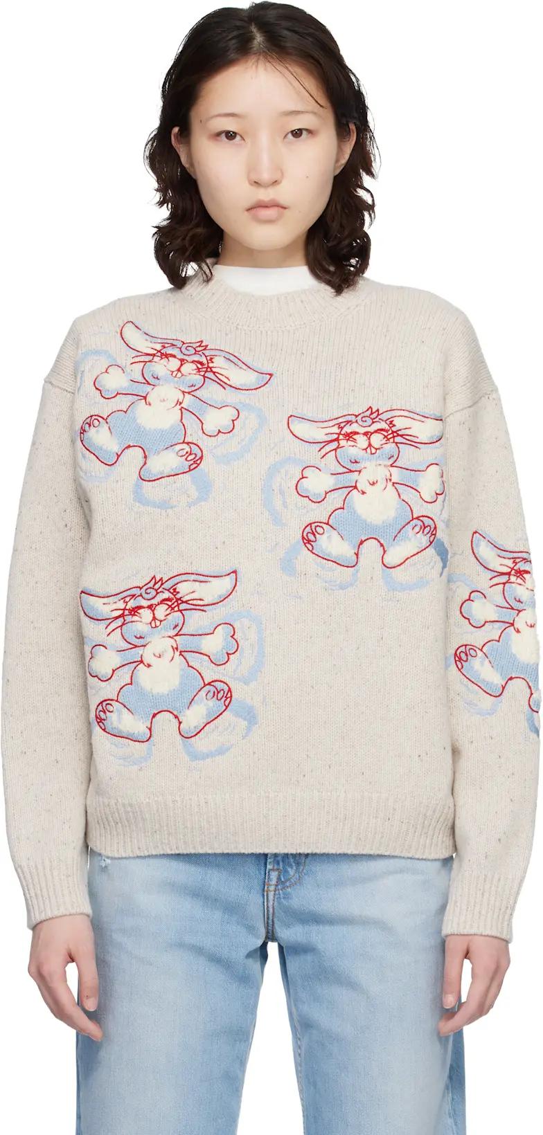 Off-White Kenzo Paris 'KENZO Winter Holidays' Embroidered Sweater by KENZO