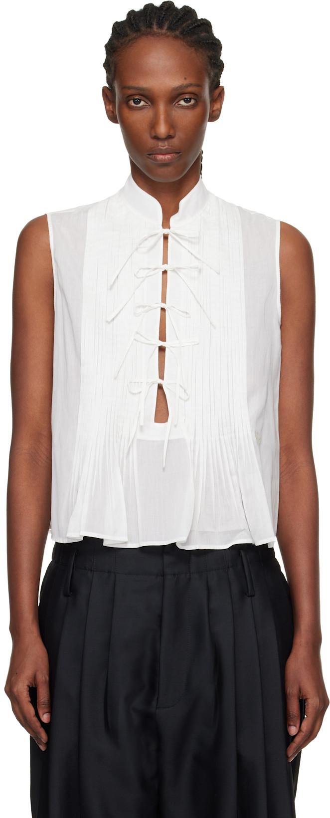 Off-White Kenzo Paris Light Sleeveless Blouse by KENZO