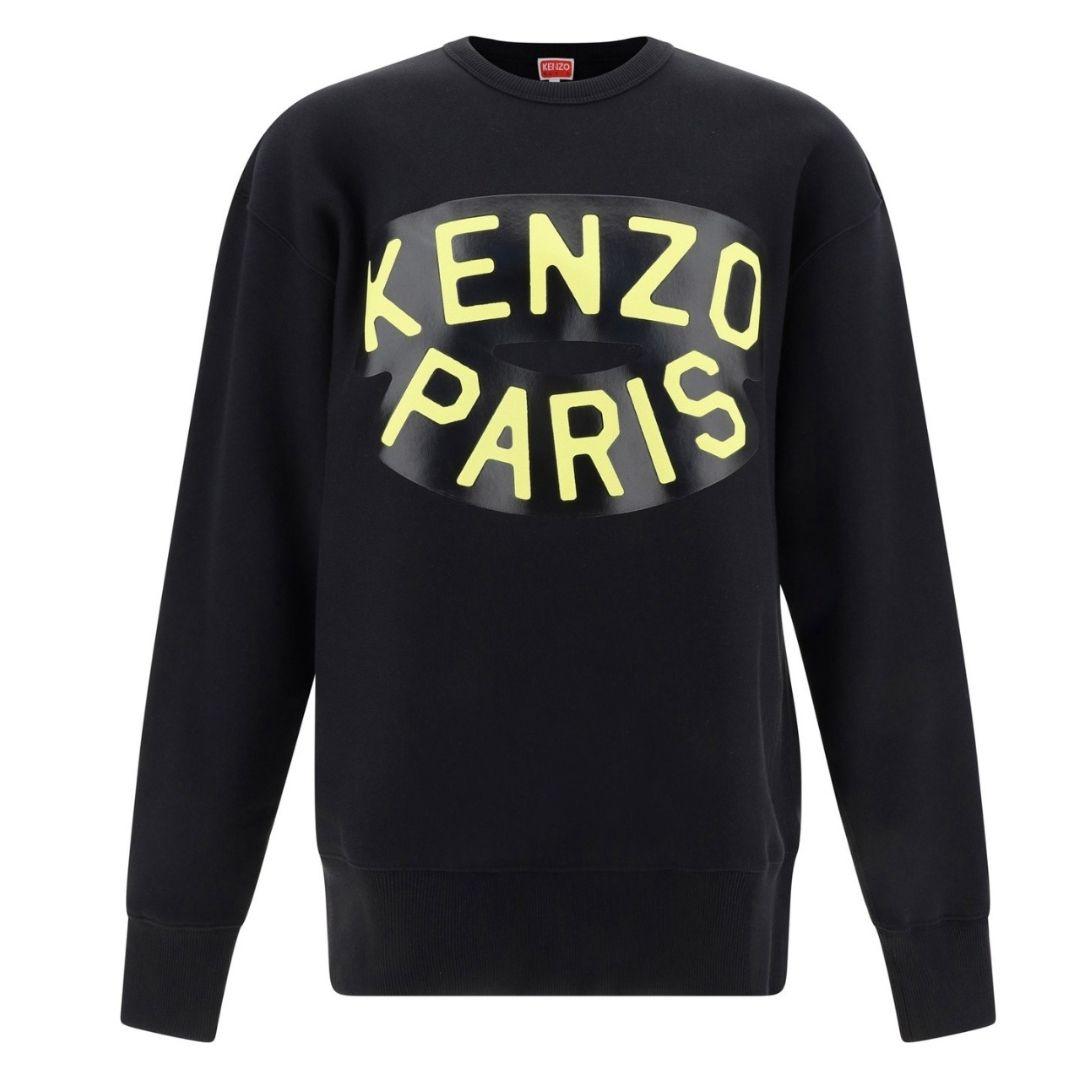 Paris Large Logo Black Sweatshirt by KENZO