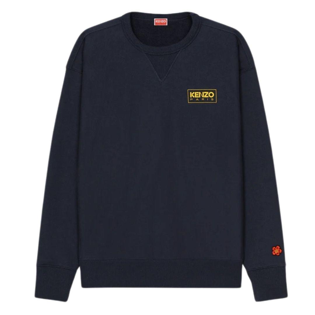 Paris Outlined Logo Midnight Blue Sweatshirt by KENZO