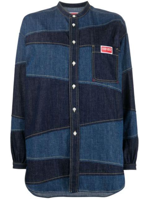 Paris patchwork denim shirt by KENZO