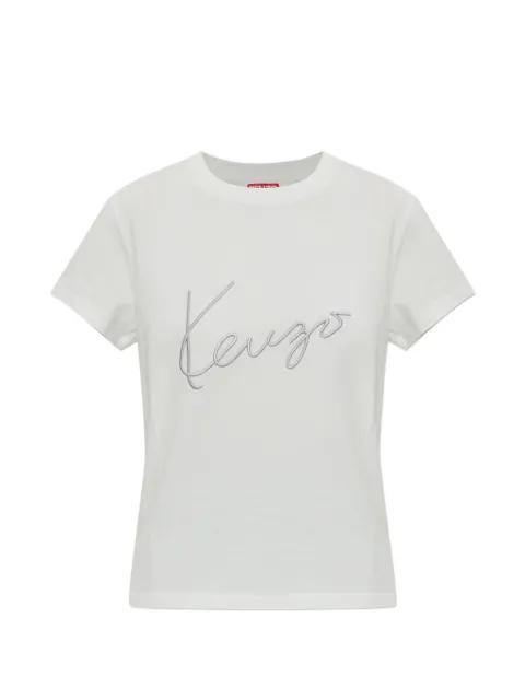 Signature logo-embroidered cotton T-shirt by KENZO