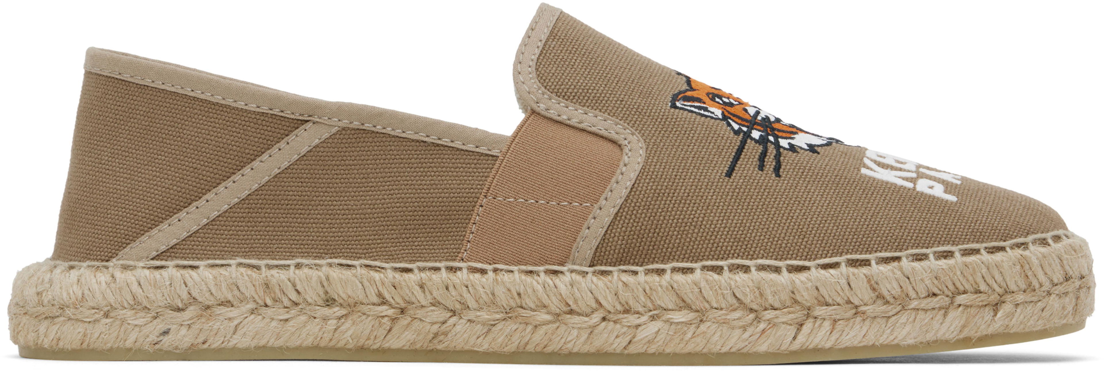 Tan Kenzo Paris Elastic Espadrilles by KENZO