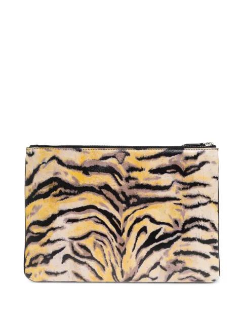 Tiger stripe zip clutch bag by KENZO