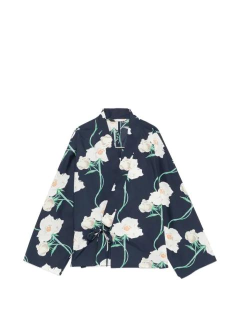 V-neck floral-print shirt by KENZO