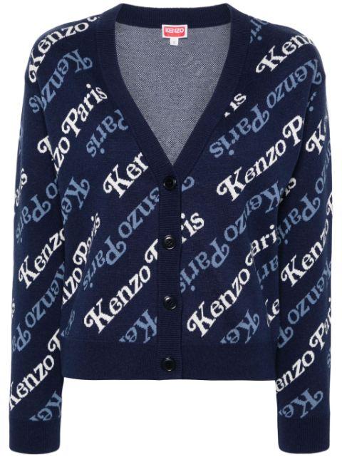 Verdy intarsia-logo cropped cardigan by KENZO
