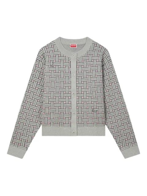 Weave crew-neck cardigan by KENZO