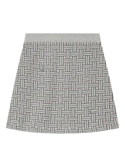 Weave logo-detail mini skirt by KENZO