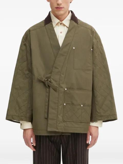 Weave quilted tie-detail jacket by KENZO