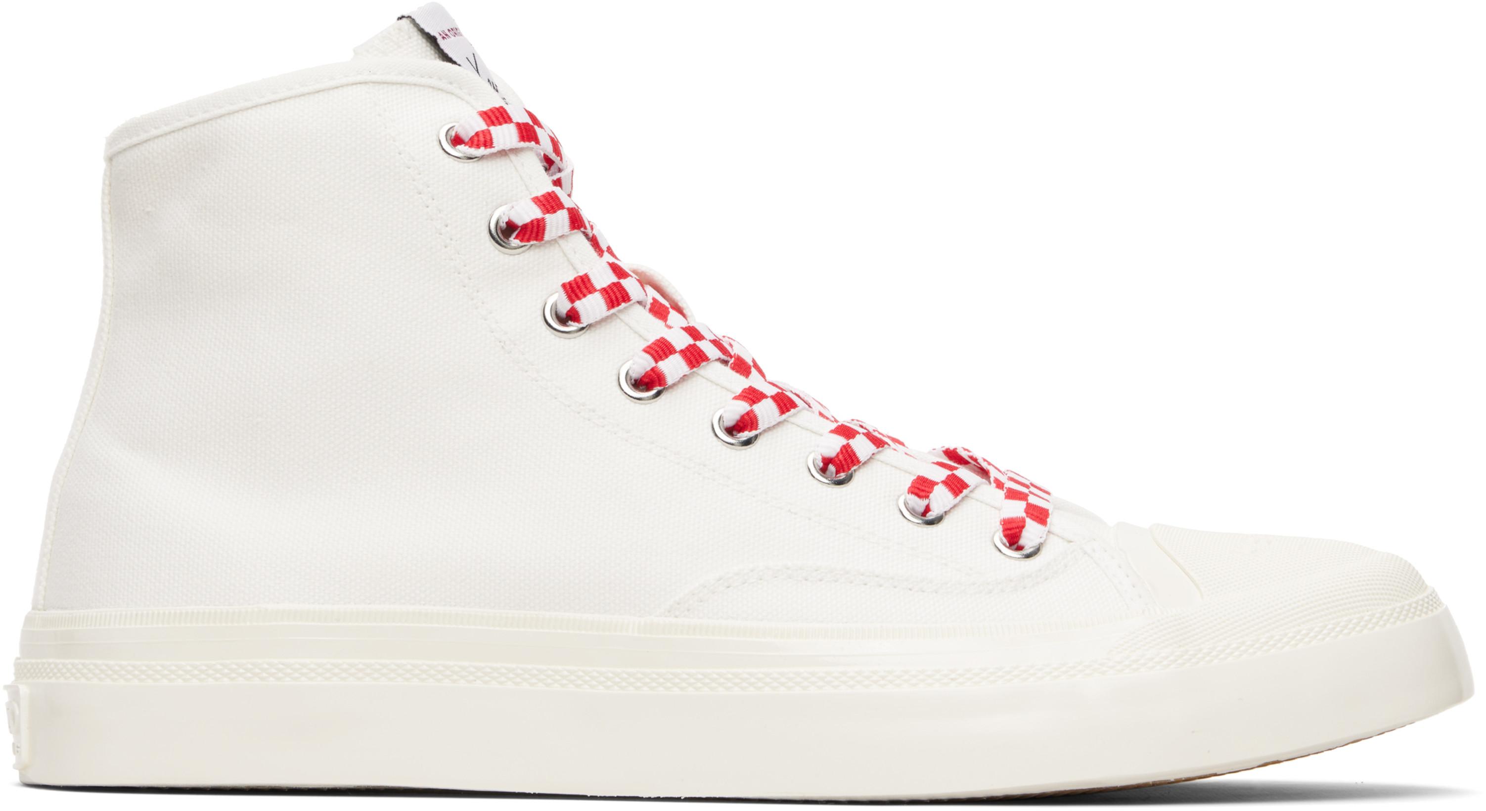 White Kenzo Paris 'KENZO Hoshi' High Top Sneakers by KENZO