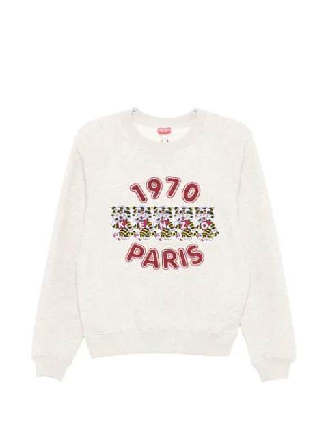 Wide Tiger-embroidered cotton sweatshirt by KENZO