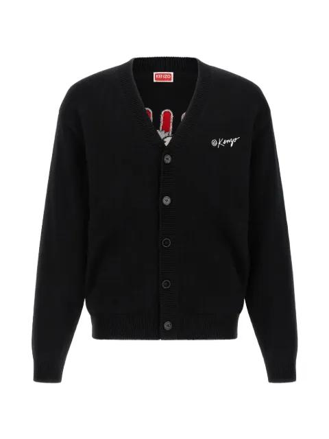 Wild Tiger embroidery V-neck cardigan by KENZO