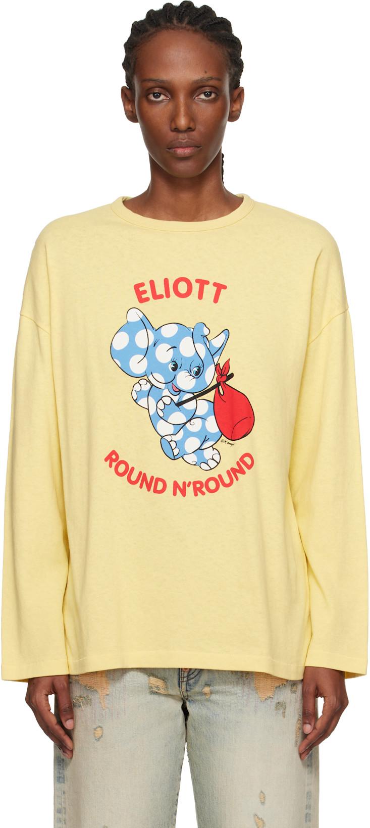 Yellow Kenzo Paris 'KENZO Cartoon' Long Sleeve T-shirt by KENZO