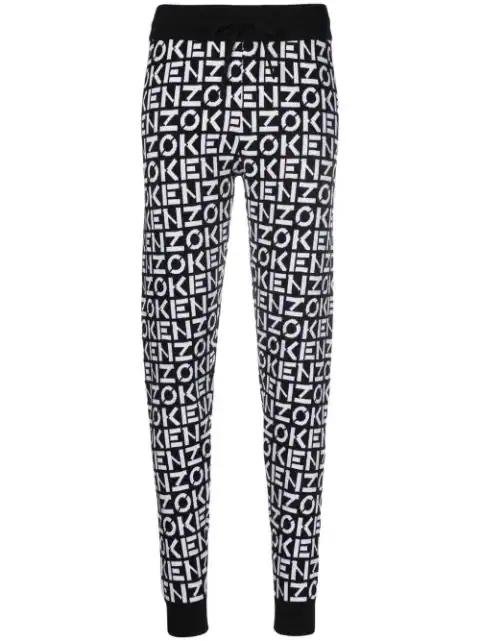 all-over logo print trousers by KENZO