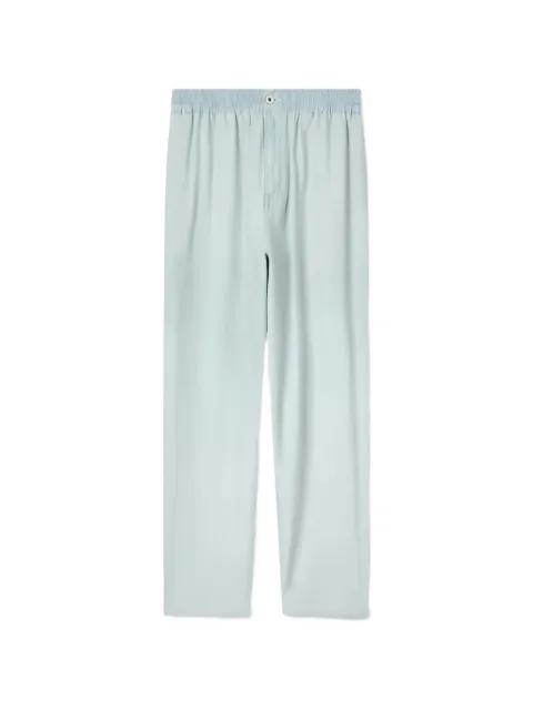 bleached chambray track-pants by KENZO
