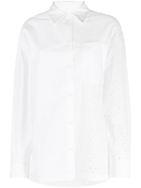 broderie anglaise-panelled shirt by KENZO