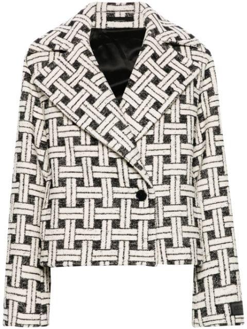 check-pattern double-breasted jacket by KENZO