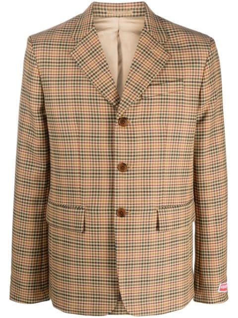 checked single-breasted blazer by KENZO