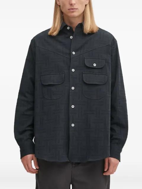 chest-pockets patterned shirt jacket by KENZO