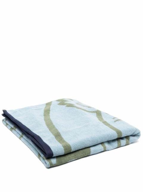 cotton woven-logo beach towel by KENZO