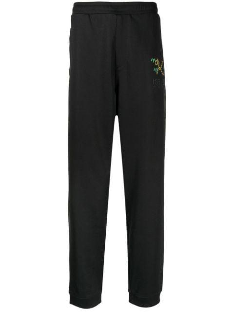 crest logo-embroidered track pants by KENZO