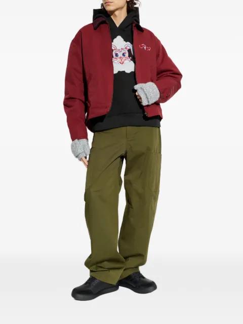 embroidered-logo corduroy-collar jacket by KENZO