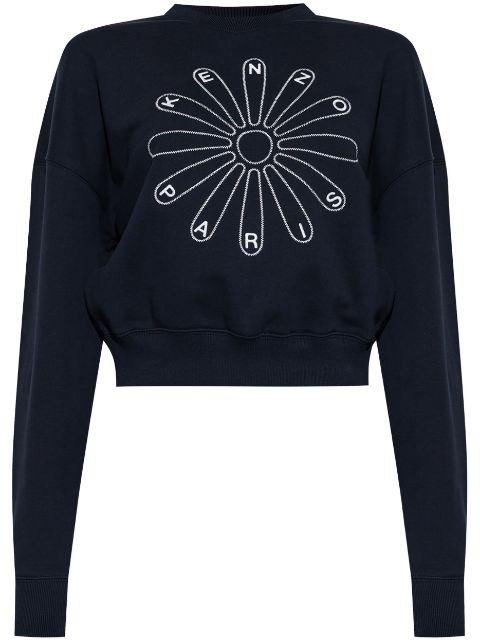 embroidered-logo cotton sweatshirt by KENZO