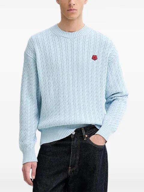 floral-appliqué sweater by KENZO