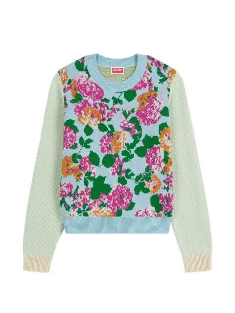 floral crew-neck sweater by KENZO