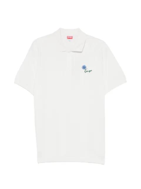 floral-embroidered polo shirt by KENZO