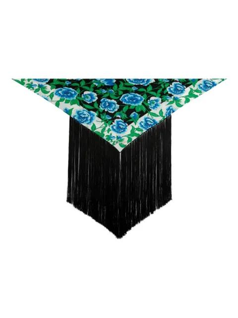 floral-print fringed top by KENZO