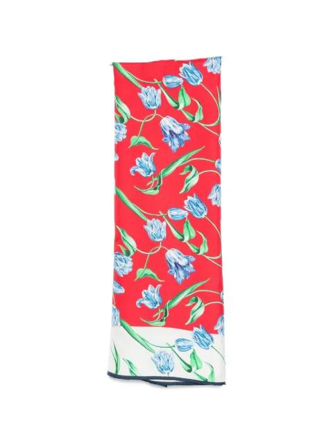 floral-print silk scarf by KENZO