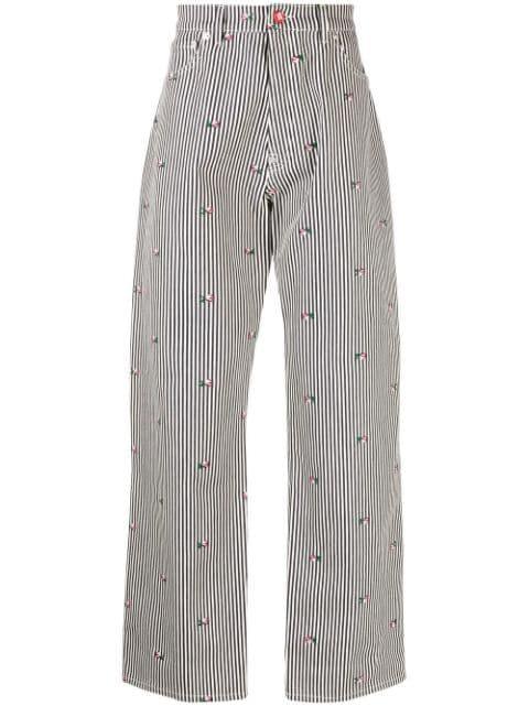 floral-print straight-leg jeans by KENZO