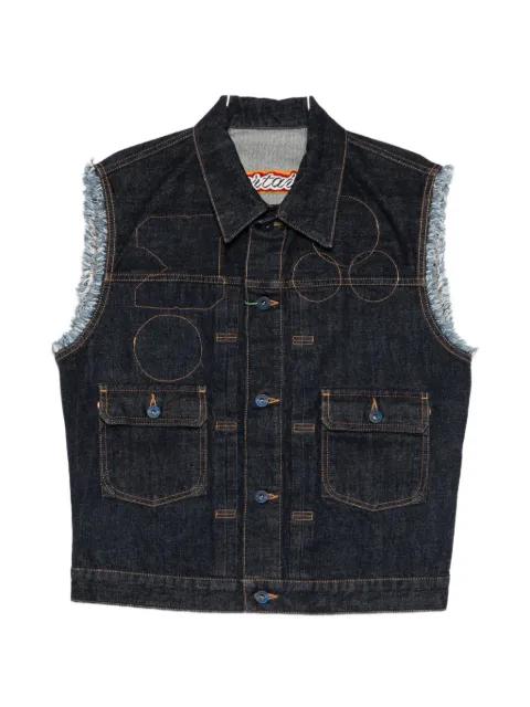 frayed sleeveless gilets by KENZO
