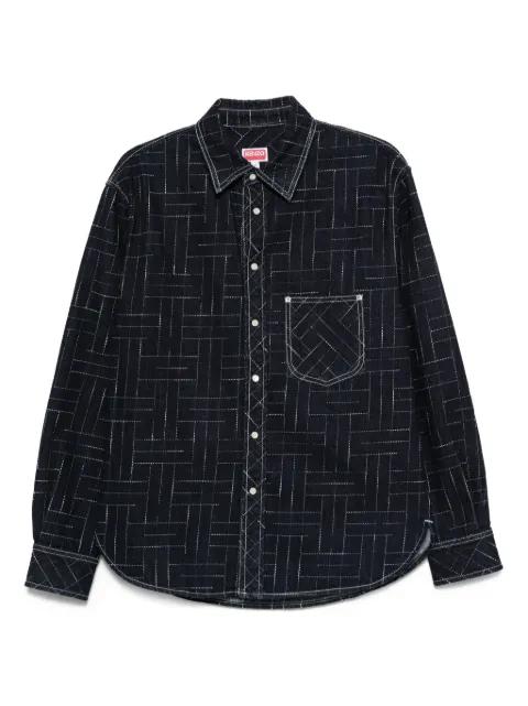 geometric-pattern cotton shirt by KENZO