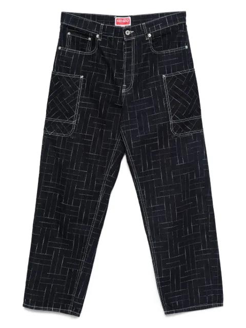 geometric-pattern jeans by KENZO
