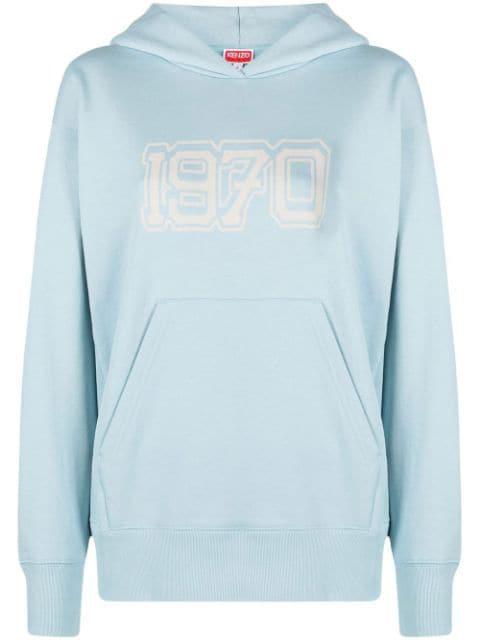 graphic-print cotton hoodie by KENZO
