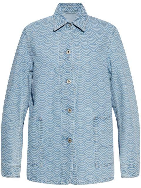 graphic-print denim jacket by KENZO