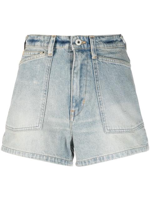 high-waisted denim shorts by KENZO