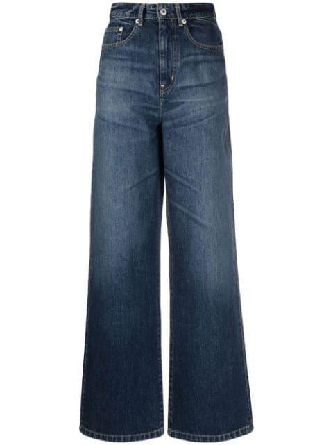 high-waisted straight-leg jeans by KENZO