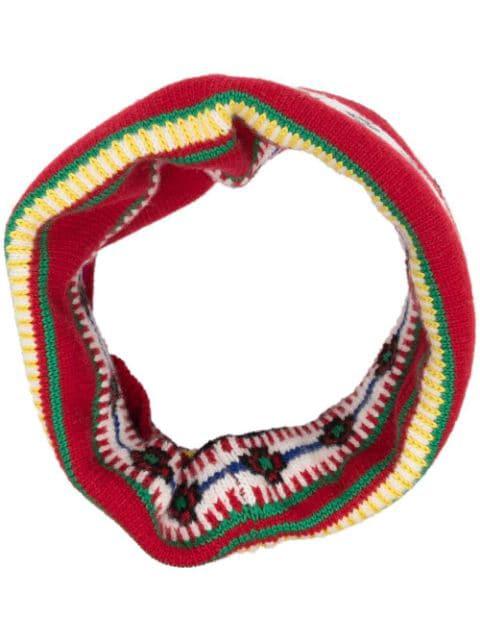 intarsia-knit collar scarf by KENZO