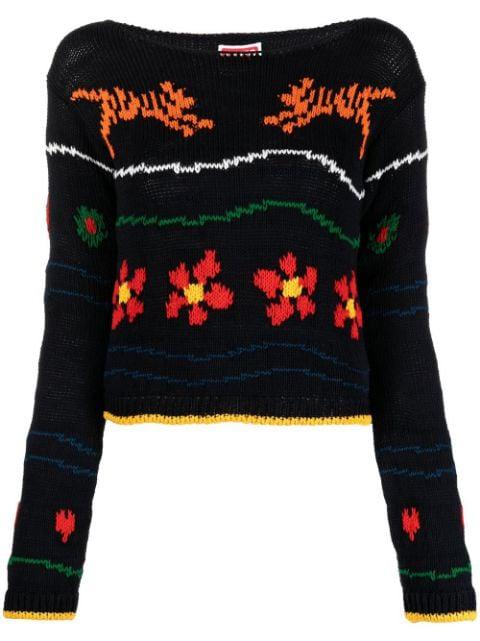 intarsia-knit design jumper by KENZO