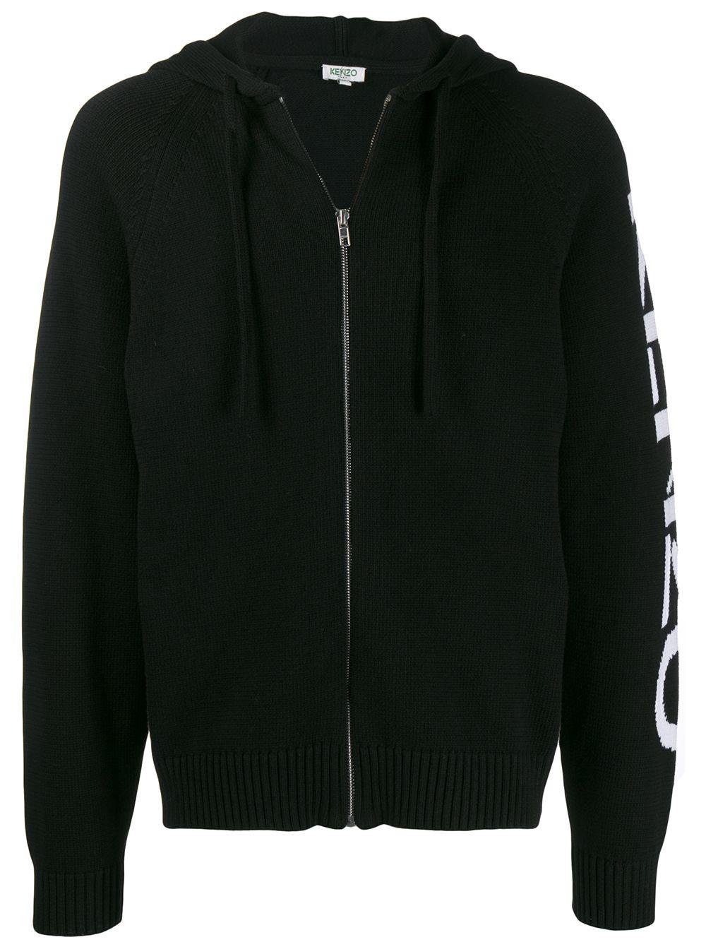 intarsia knit logo hoodie by KENZO