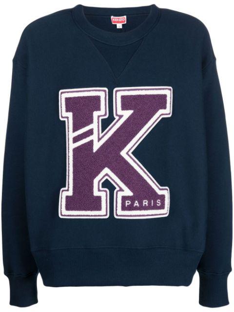logo-appliqué crew-neck sweatshirt by KENZO