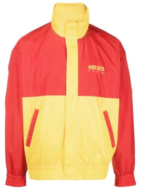 logo colour-block jacket by KENZO